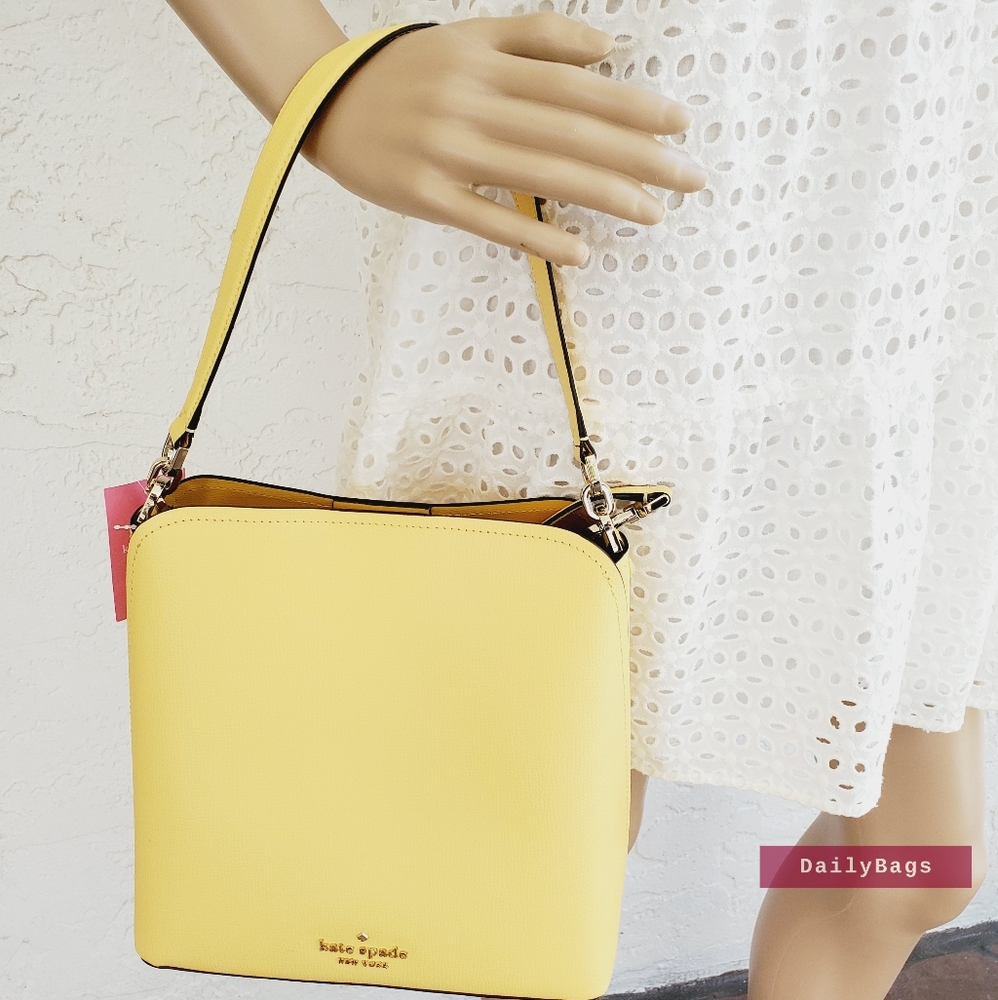 BEAUTIFUL NWT KATE SPADE DARCY REFINED GRAIN LEATHER CROSSBODY DAYBREAK YELLOW